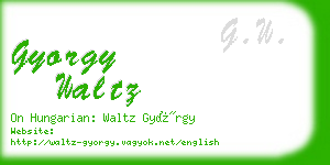 gyorgy waltz business card